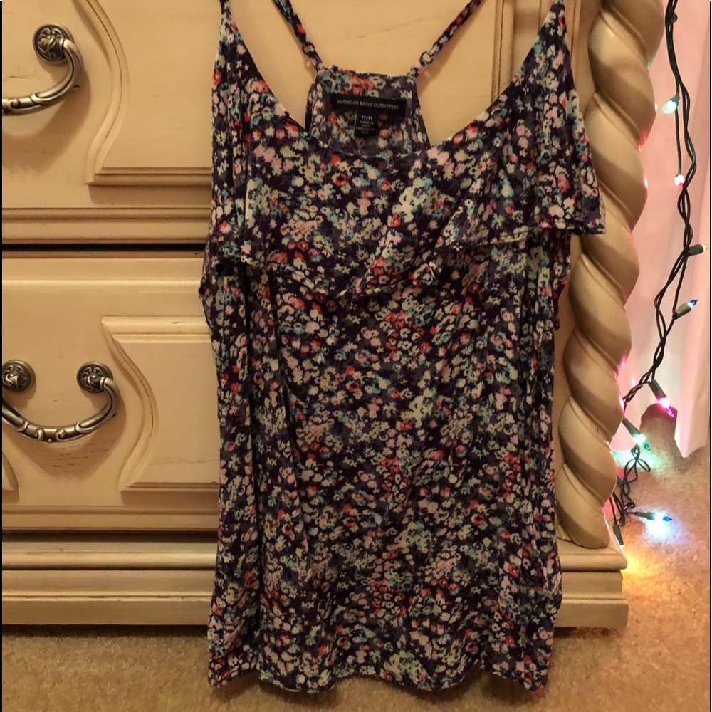 American eagle- floral tank